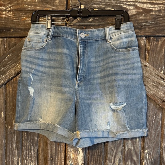 Inc Denim Pants - Distressed Light Blue Women's Denim Shorts